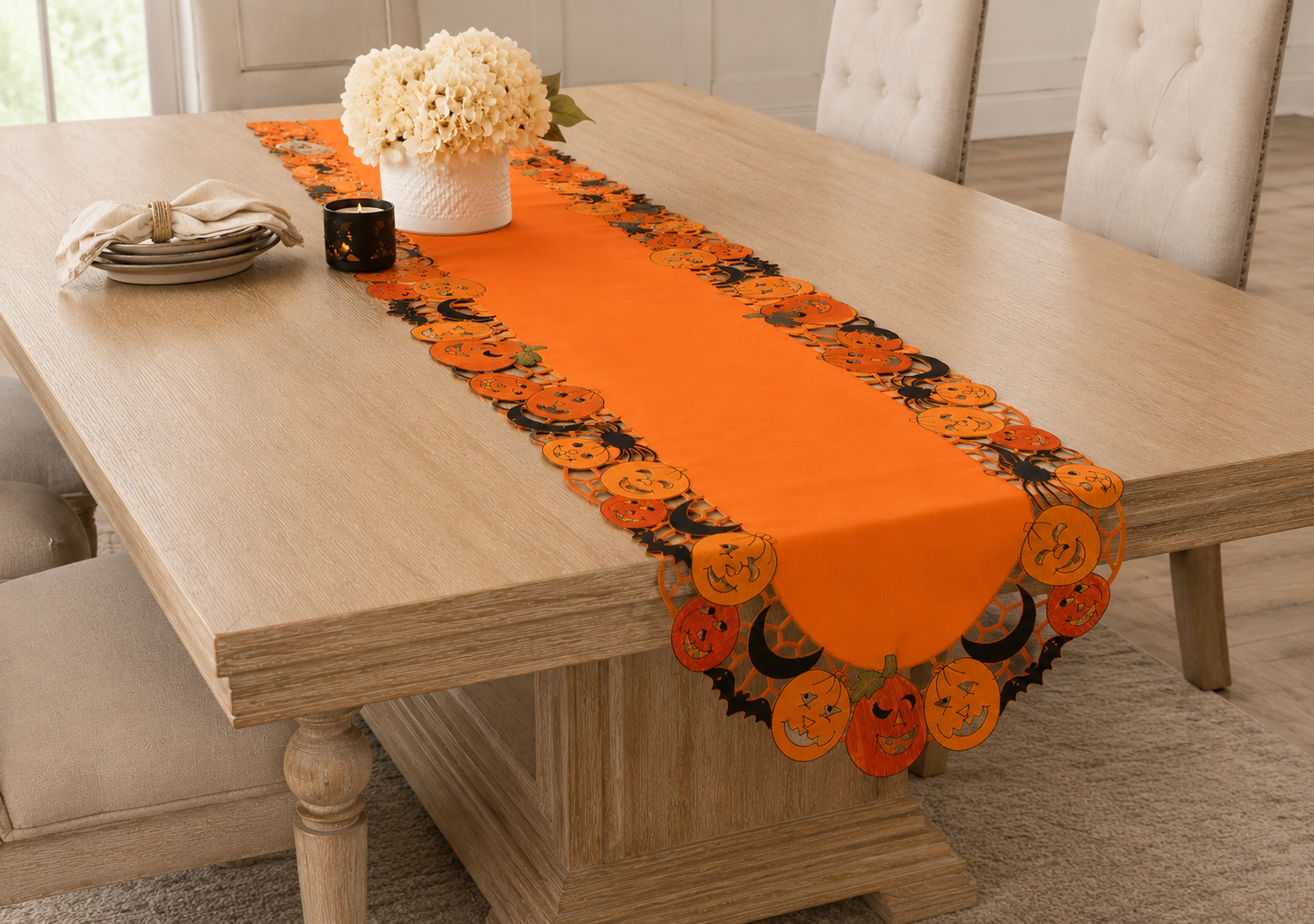 Happy Jack-O-Lanterns Table Runner