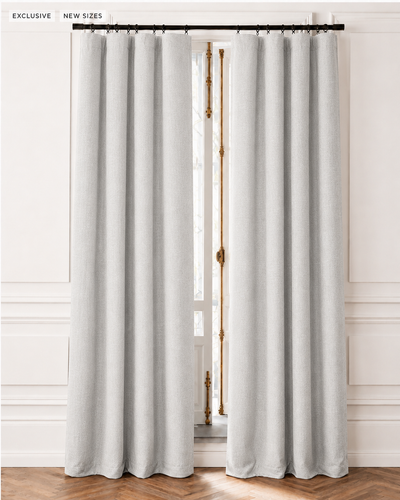 MANOR LUXE Elle Blackout Curtain Panels Grommet Thermal Lined 2 Pack 50x63 White