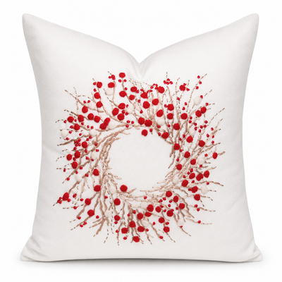 Birds on Holly Pillows