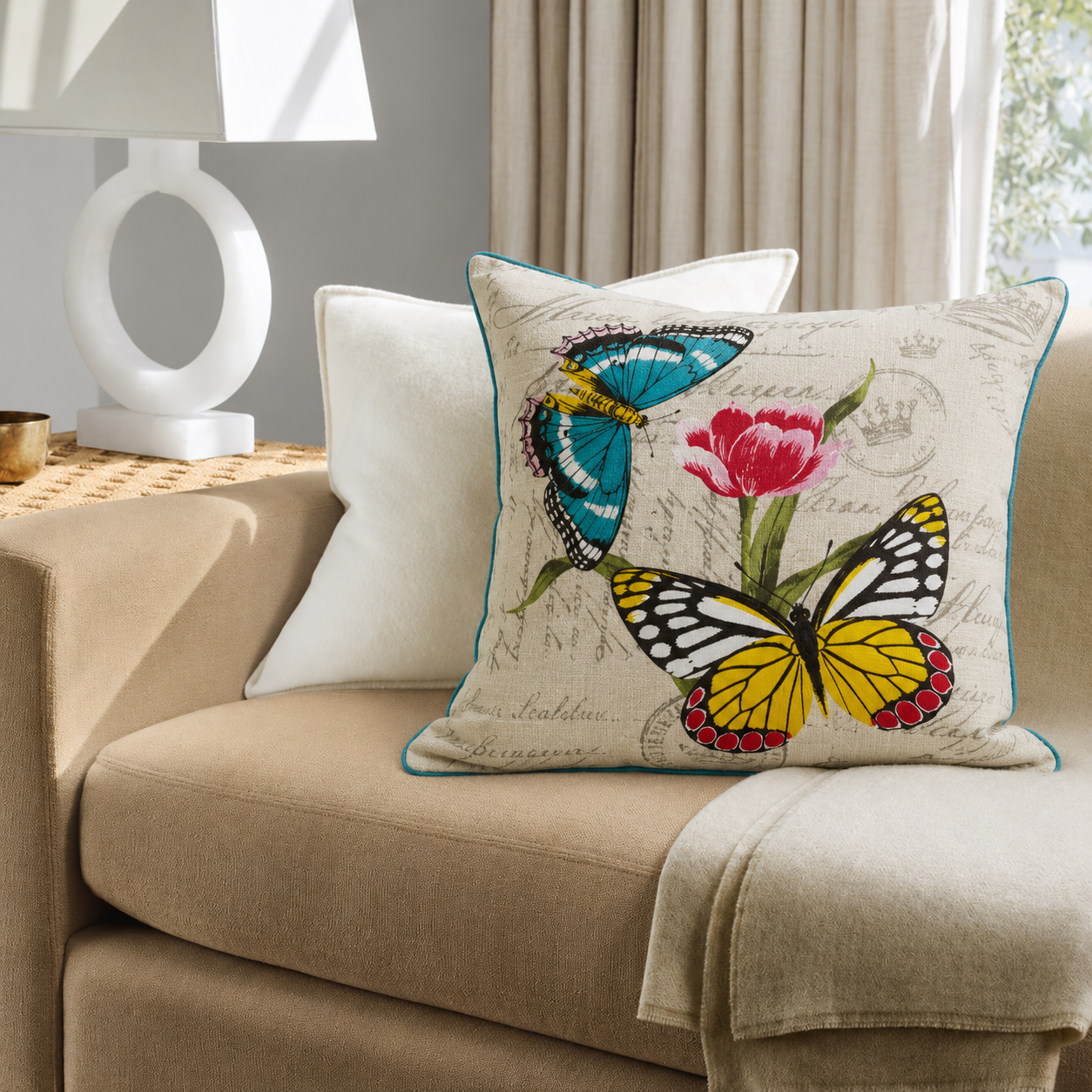 Papillon on Tulip Pillows