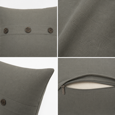 Solid Color with Buttons Pillows