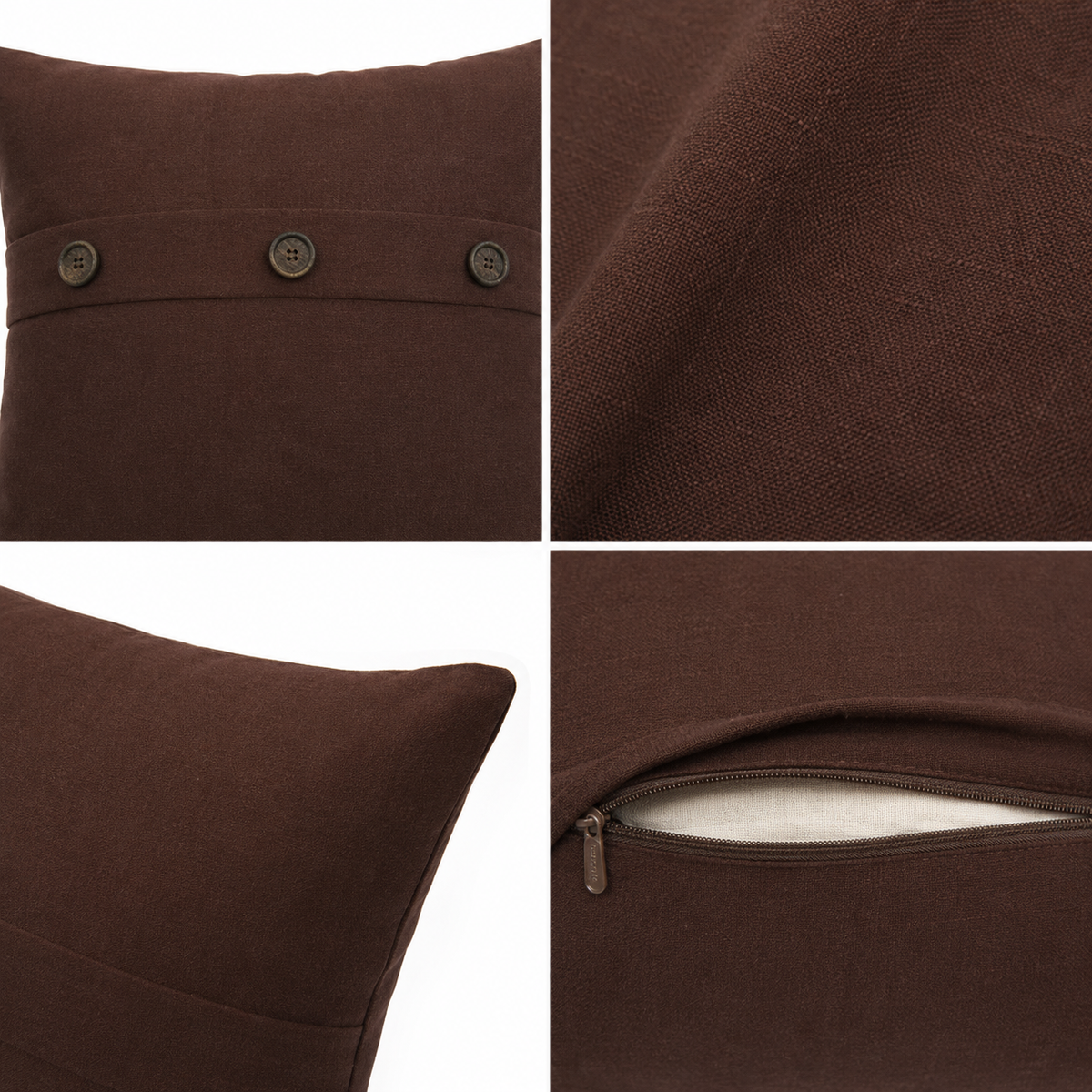 Solid Color with Buttons Pillows