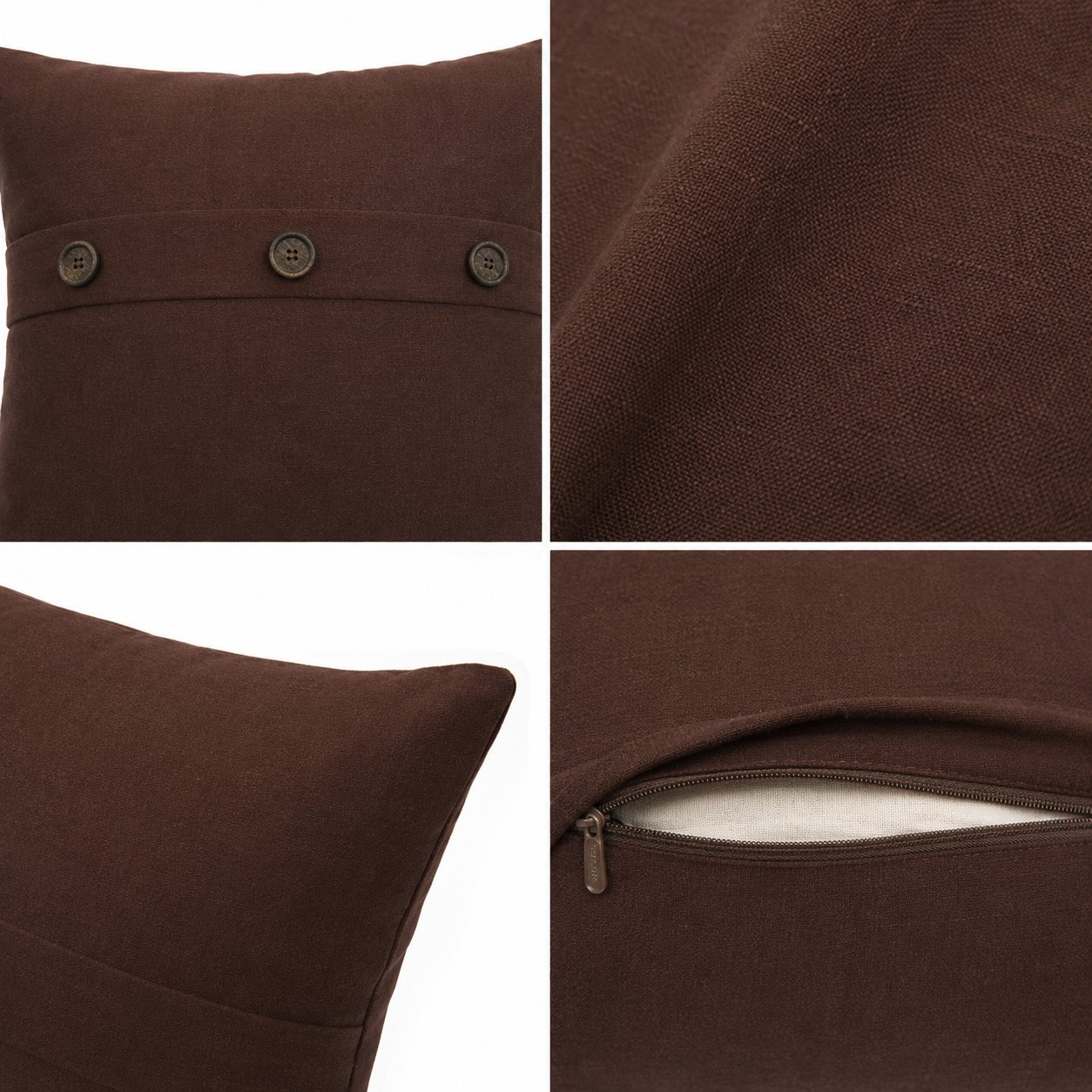 Solid Color with Buttons Pillows