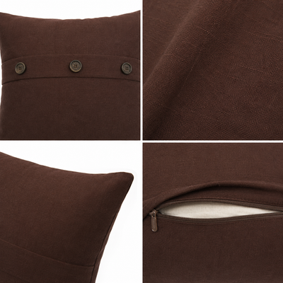 Solid Color with Buttons Pillows