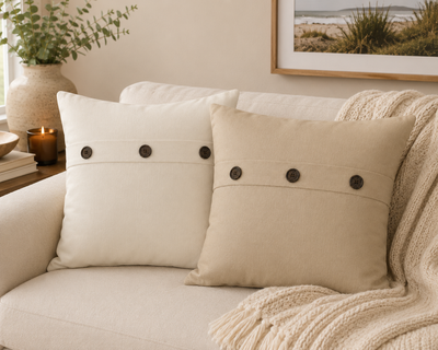 Solid Color with Buttons Pillows