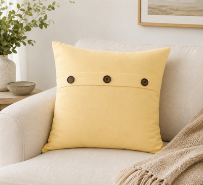 Solid Color with Buttons Pillows