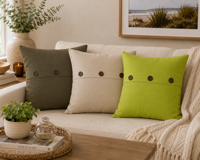 Solid Color with Buttons Pillows