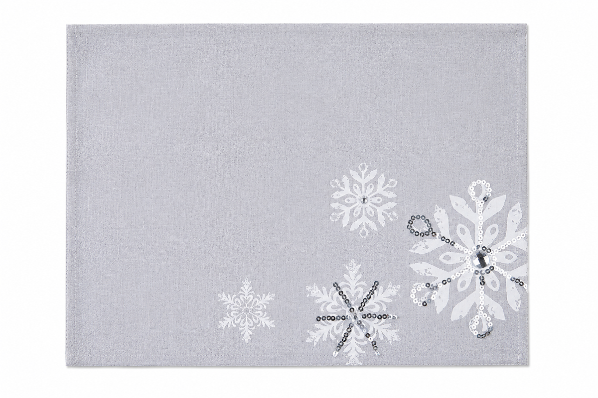 Glistening Snow Placemats | Set of 4