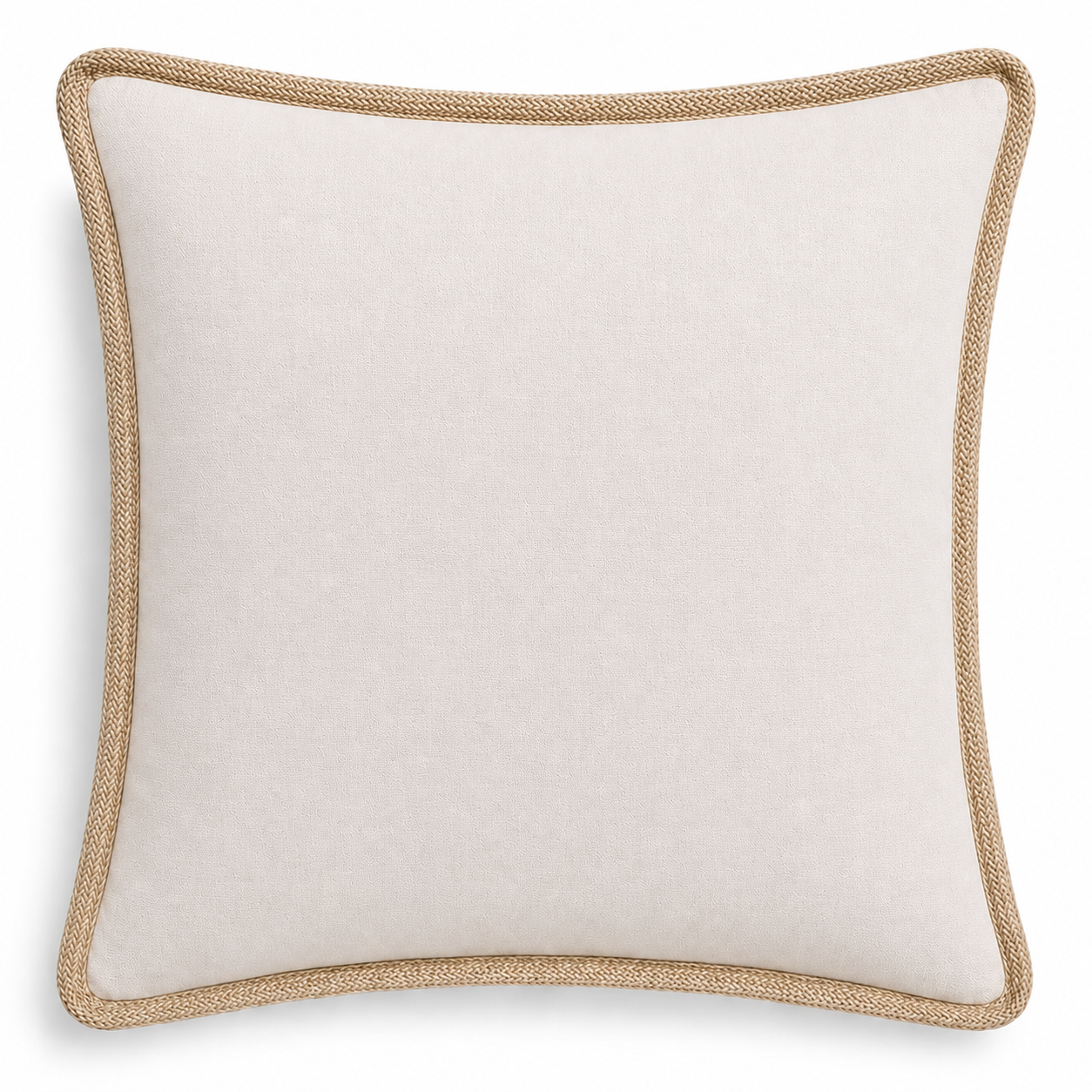 Classic Jute Trimmed Solid Pillows