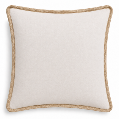 Classic Jute Trimmed Solid Pillows