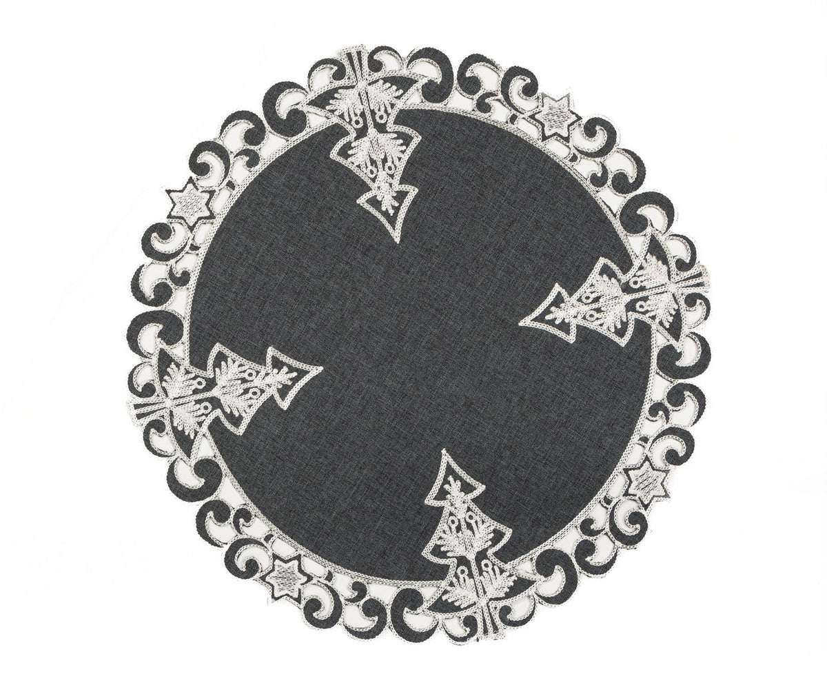Cutwork Christmas Trees Placemats | Set of 4