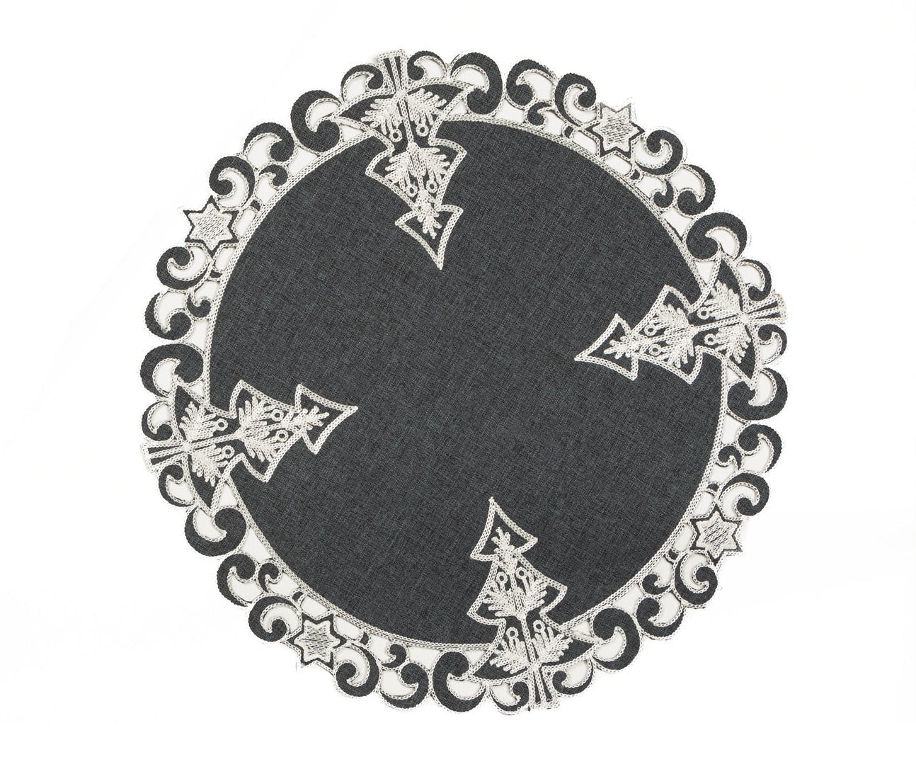 Cutwork Christmas Trees Placemats | Set of 4