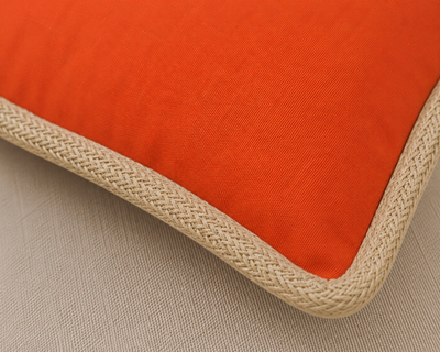 Classic Jute Trimmed Solid Pillows