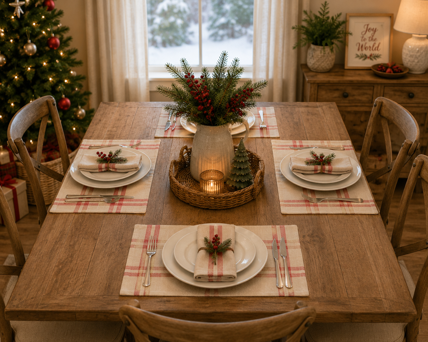 Linen Check Placemats