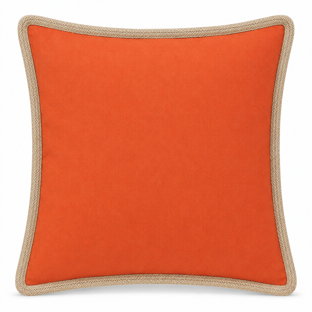 Classic Jute Trimmed Solid Pillows