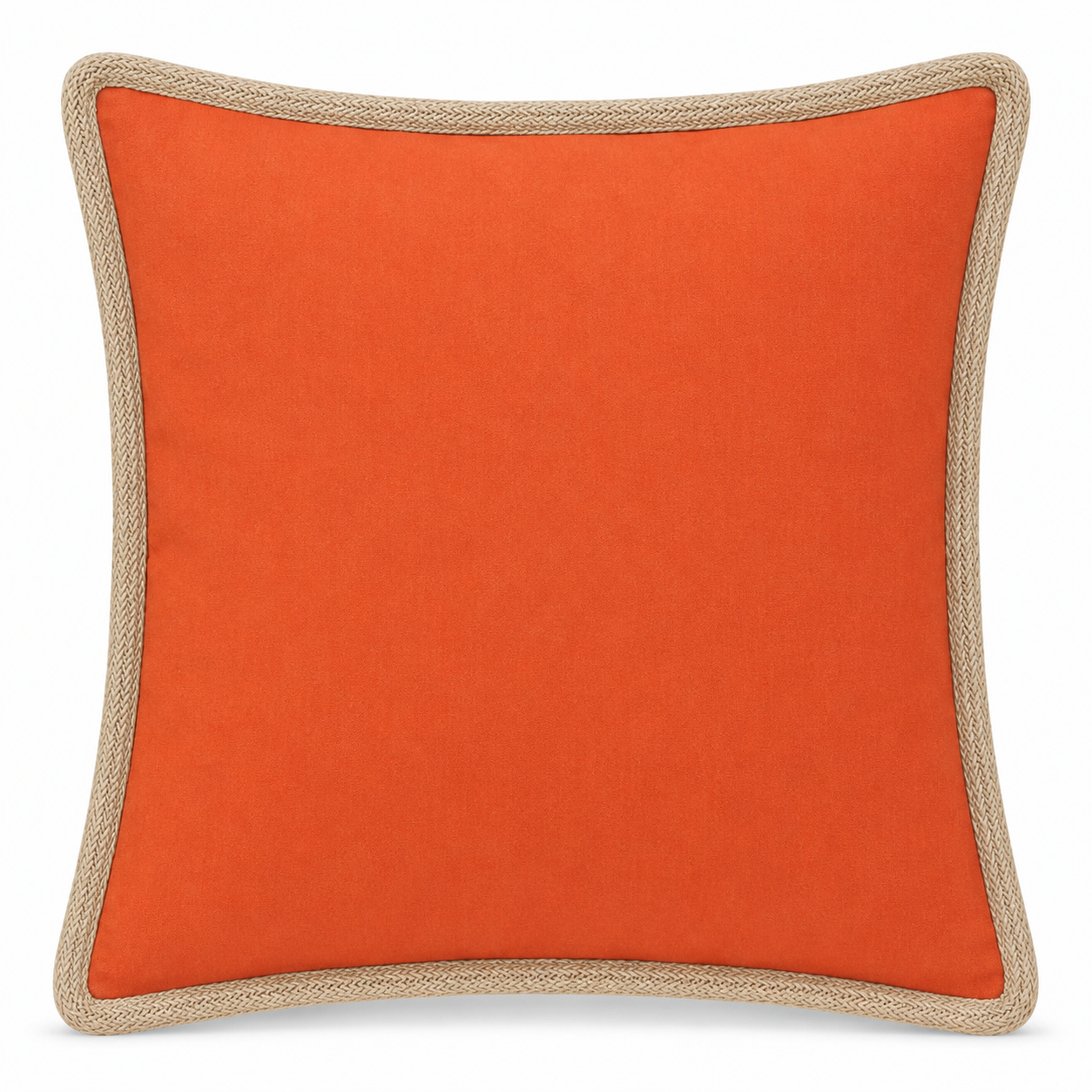 Classic Jute Trimmed Solid Pillows