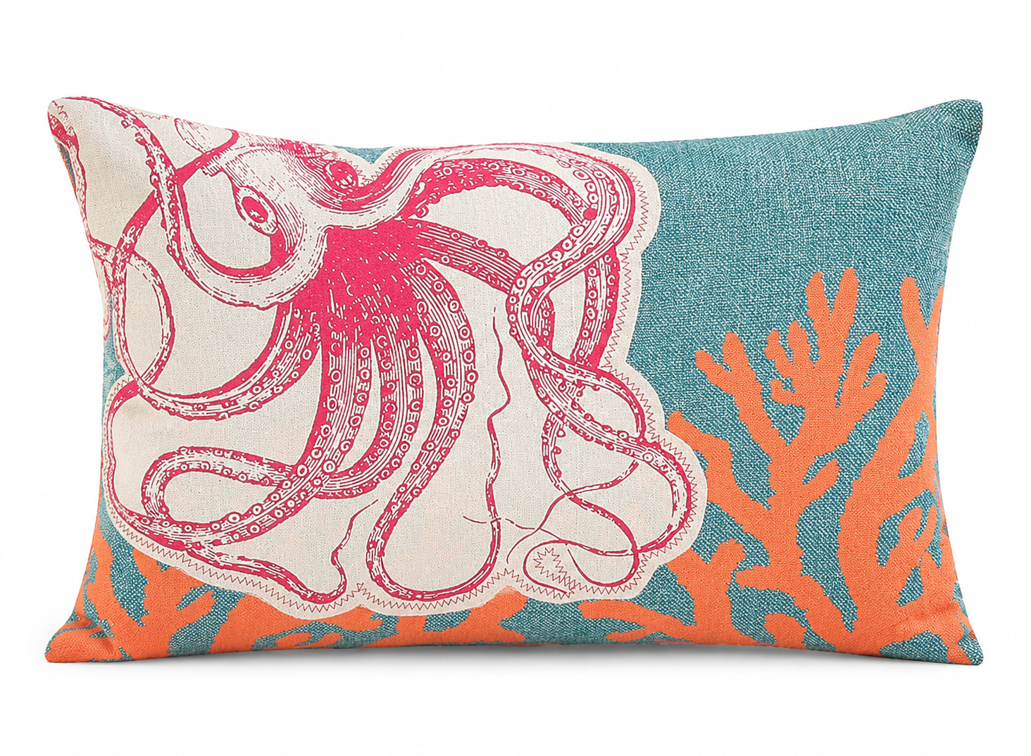 Xia Home Fashions Applique Octopus Pillow 13x18 Sand