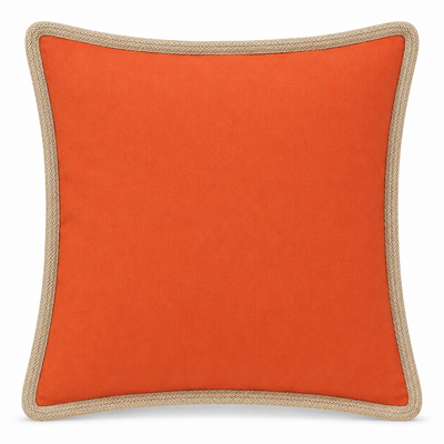 Classic Jute Trimmed Solid Pillows