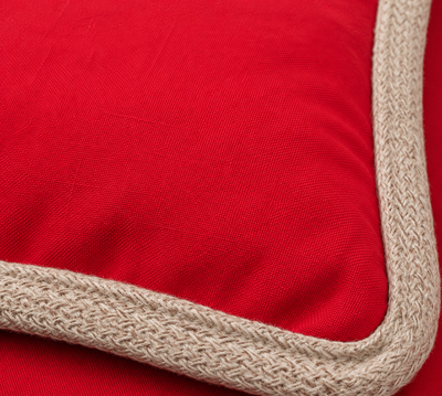 Classic Jute Trimmed Solid Pillows