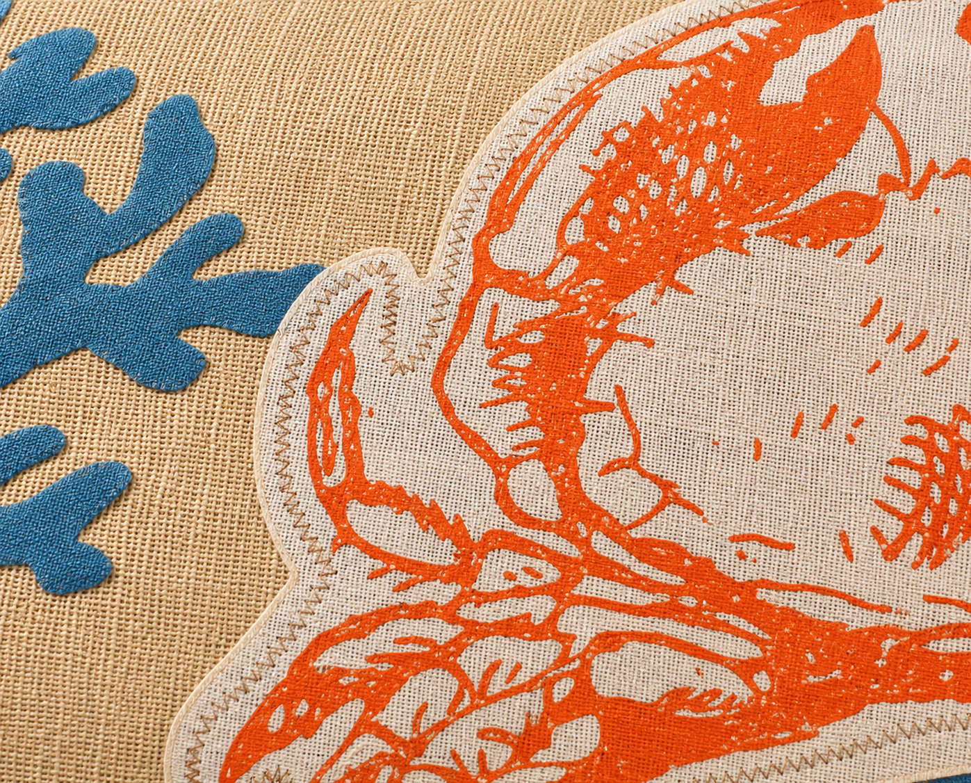Xia Home Fashions Applique Crab Table Runner 13x72 Sand