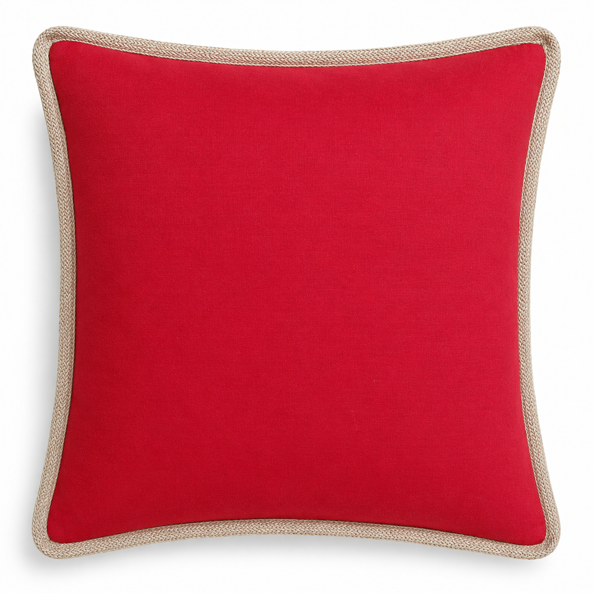 Classic Jute Trimmed Solid Pillows