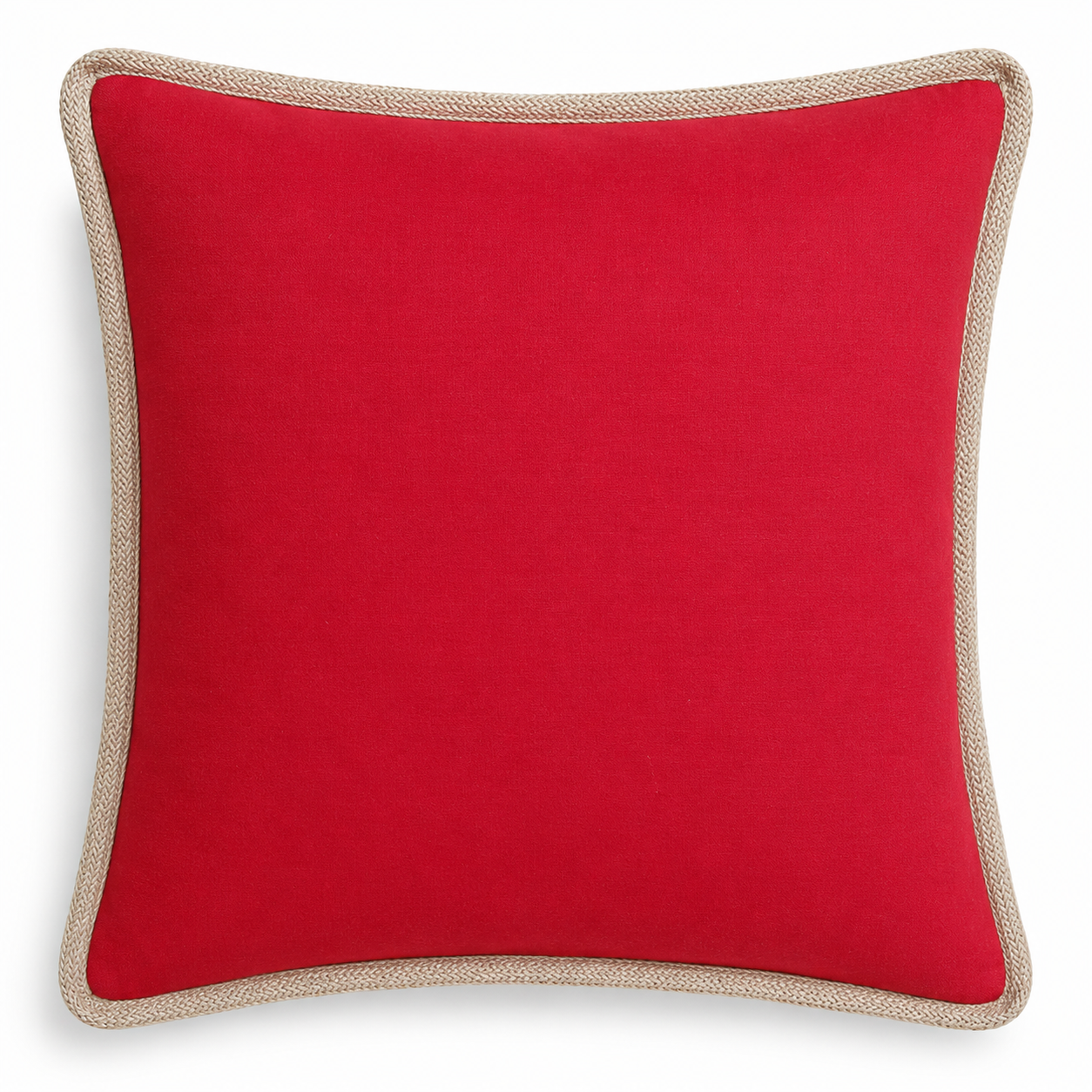 Classic Jute Trimmed Solid Pillows