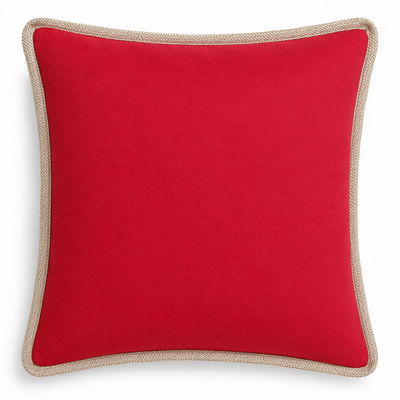 Classic Jute Trimmed Solid Pillows