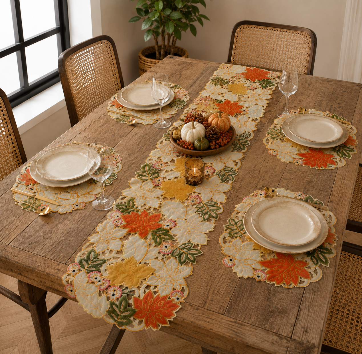 XD54050 Harvest Splendor Mini Table Runner 12x28