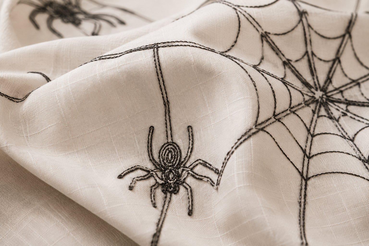 XD18801 Spider Web Table Runner 16x36 White
