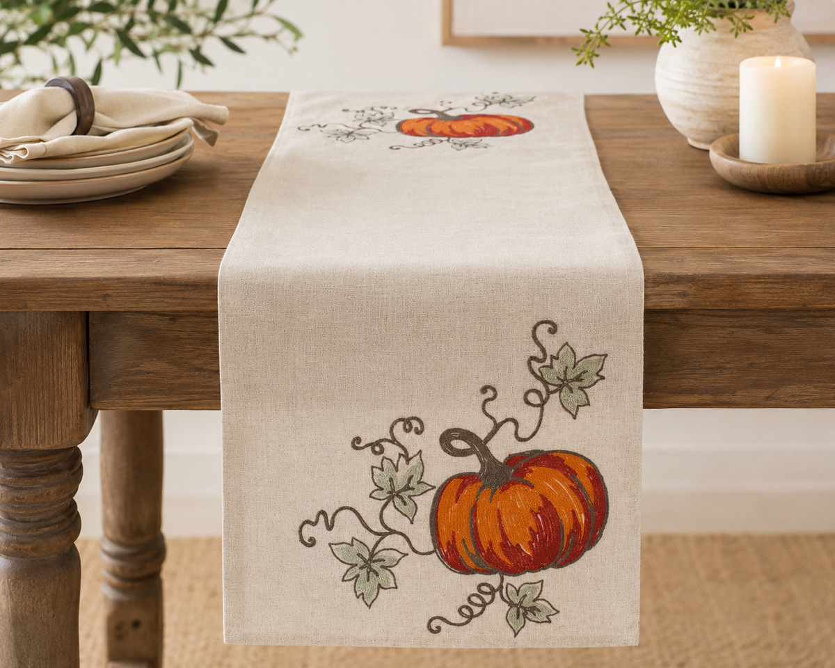 Rustic Pumpkin Table Runner