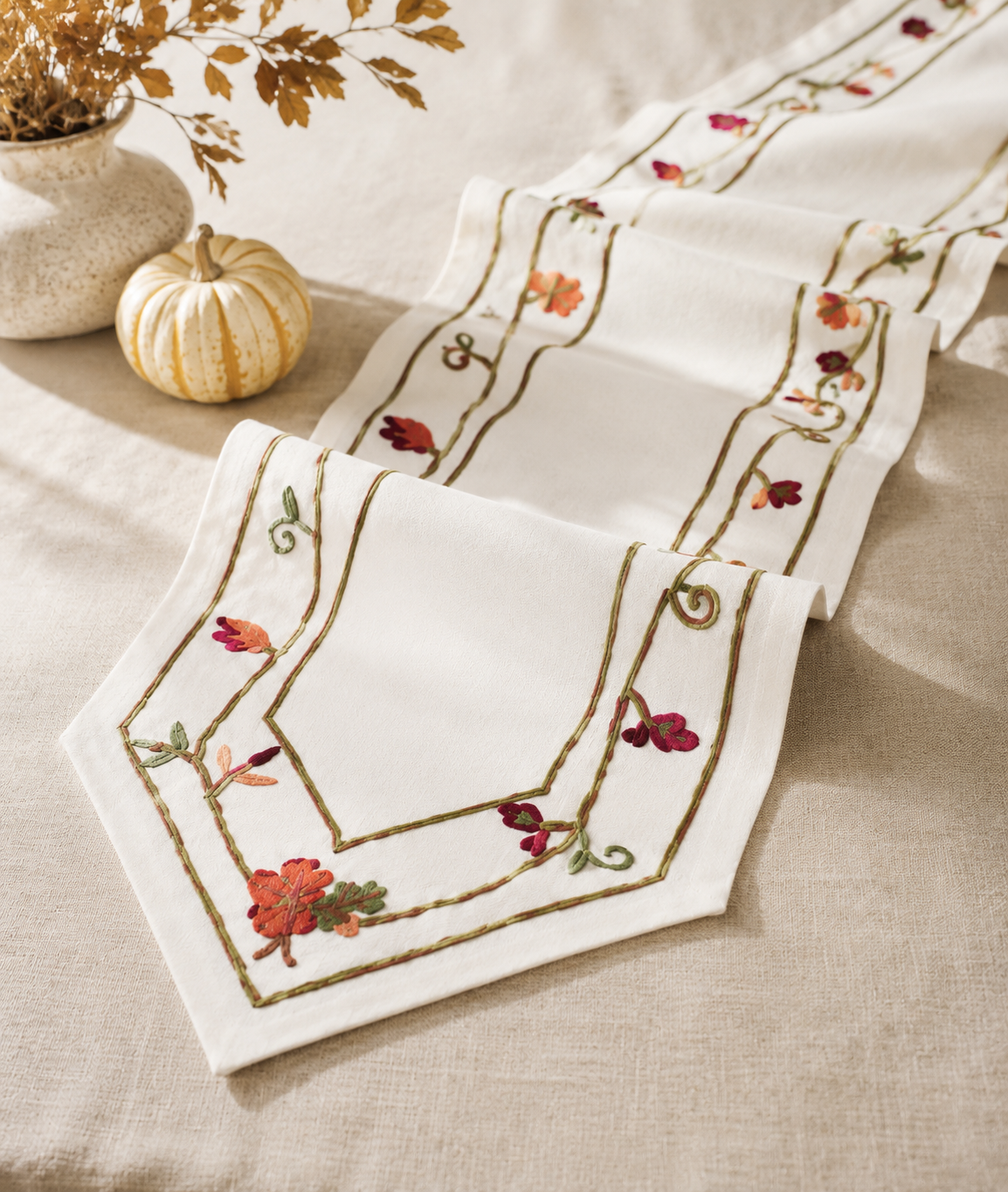 Harvest Vine Cotton Table Runner