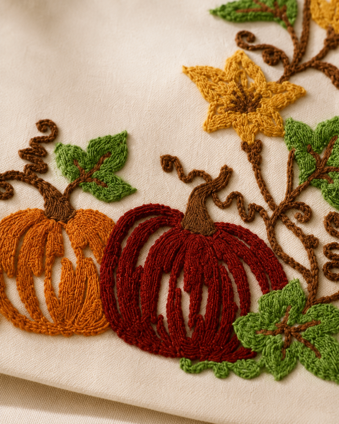 Harvest Pumpkins Table Runner