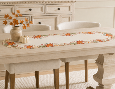 Autumn Leaf Scroll Table Runner