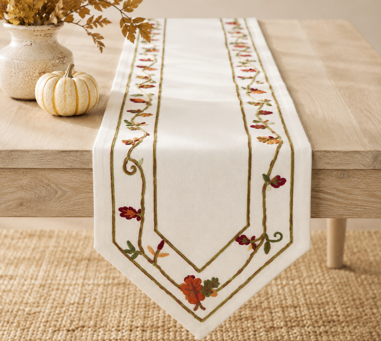 Harvest Vine Cotton Table Runner