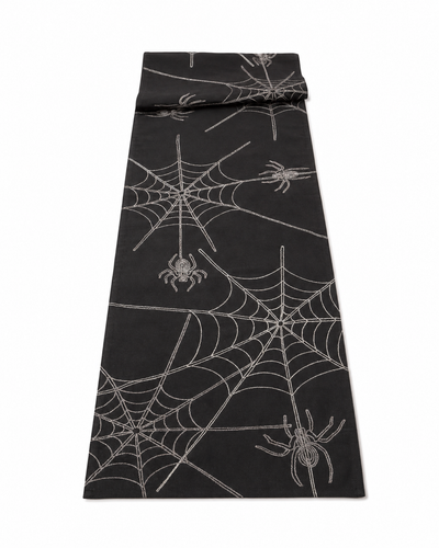 XD18801 Spider Web Table Runner 16x36 White