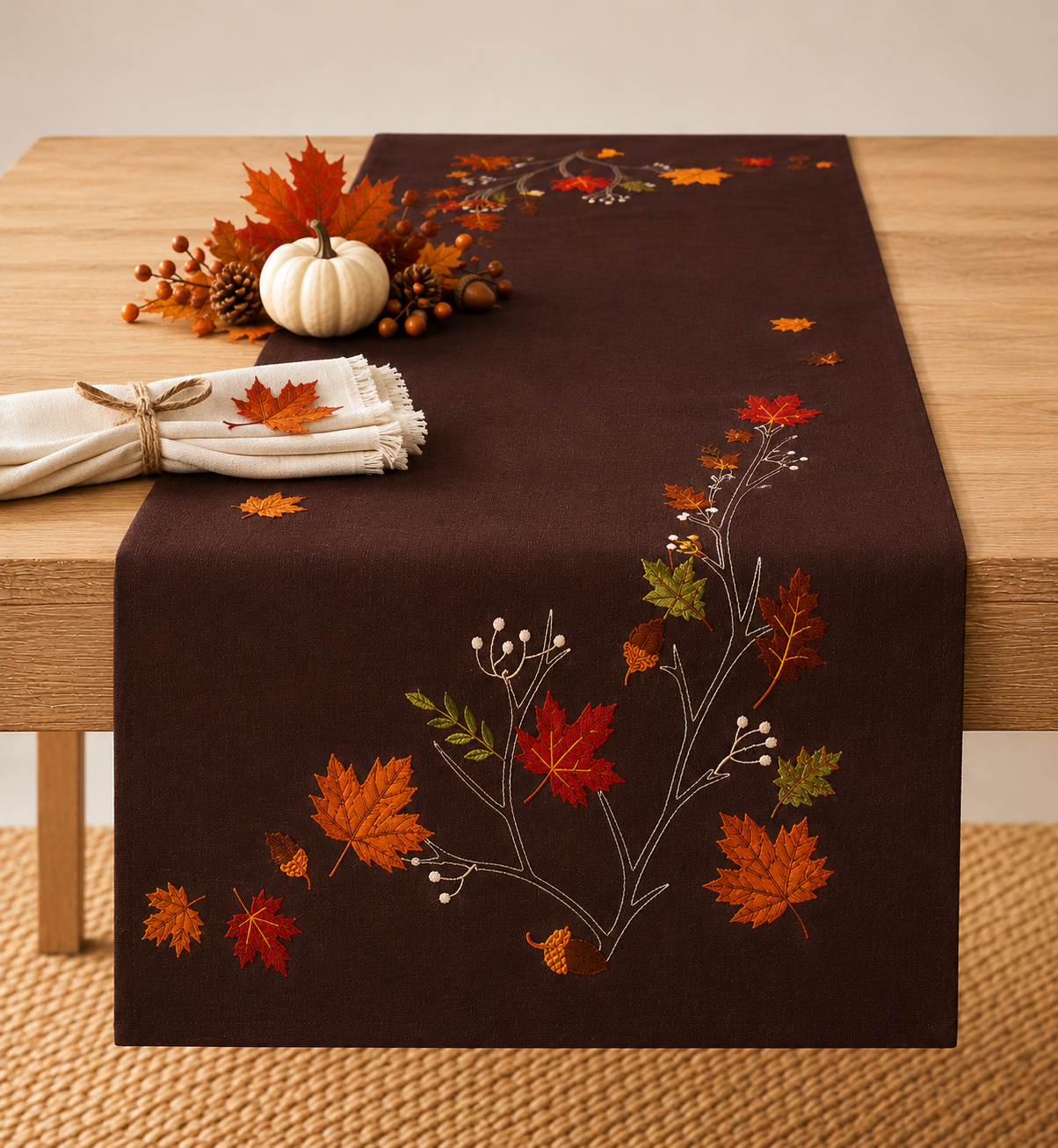 Autumn Branches Coffee Table Runner