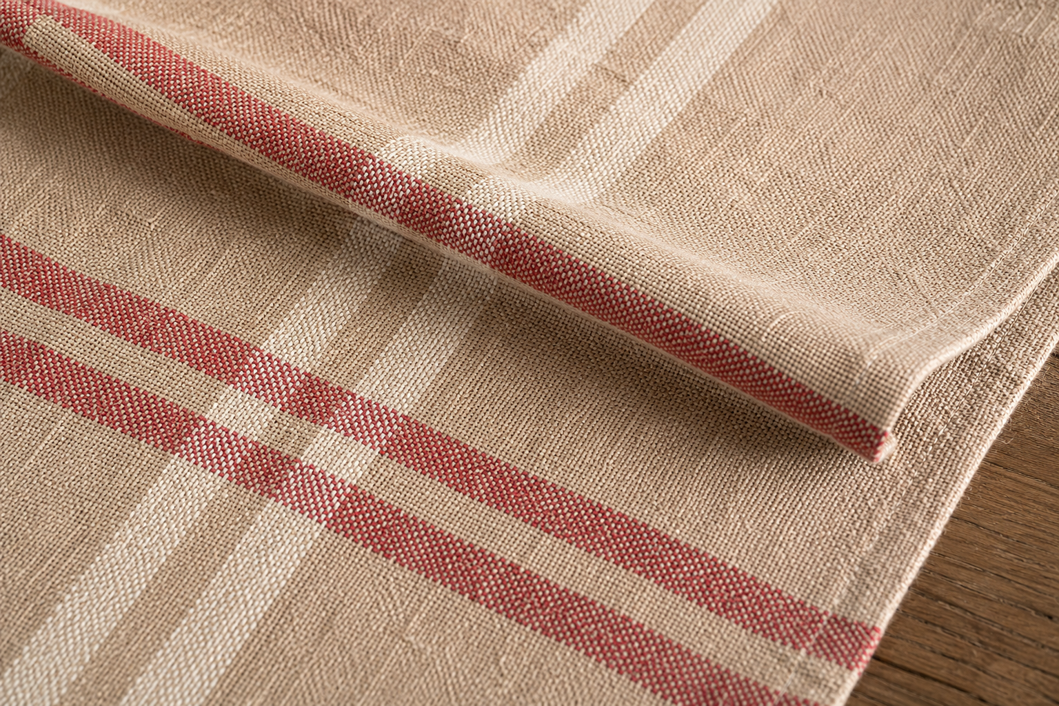Xia Home Fashions Linen Check Table Runner Yarn Dyed 16x36 Natural