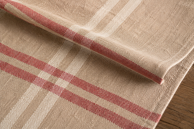 Xia Home Fashions Linen Check Table Runner Yarn Dyed 16x36 Natural