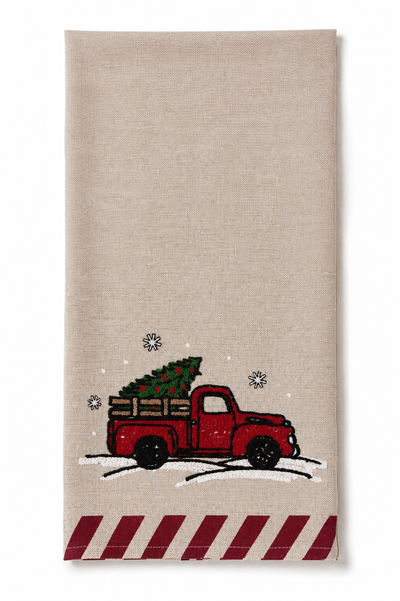 Christmas Truck Tea Towel