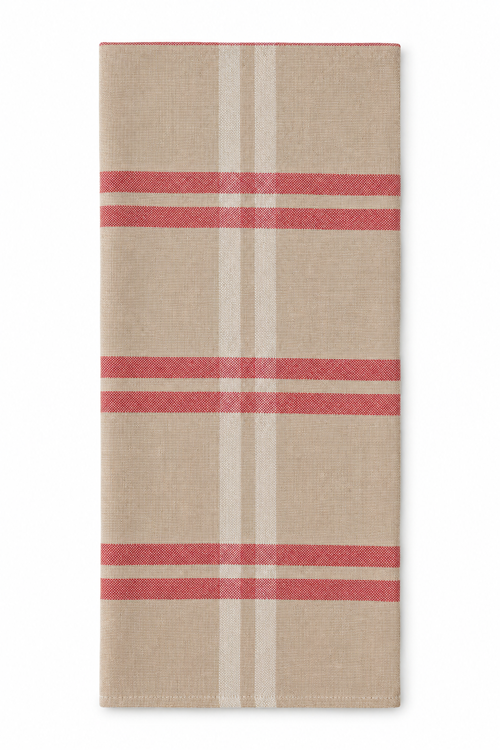 Xia Home Fashions Linen Check Tea Towels Yarn Dyed 14x22 Natural Set of 4