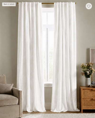 MANOR LUXE Elle Blackout Curtain Panels Grommet Thermal Lined 2 Pack 50x63 White