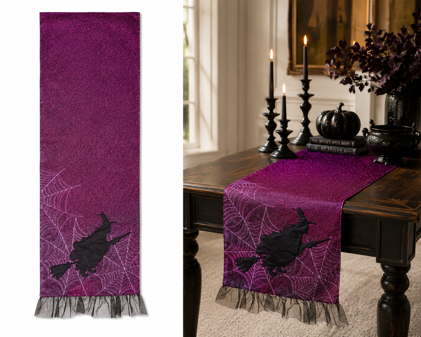 Witching Hour Glitter Table Runner