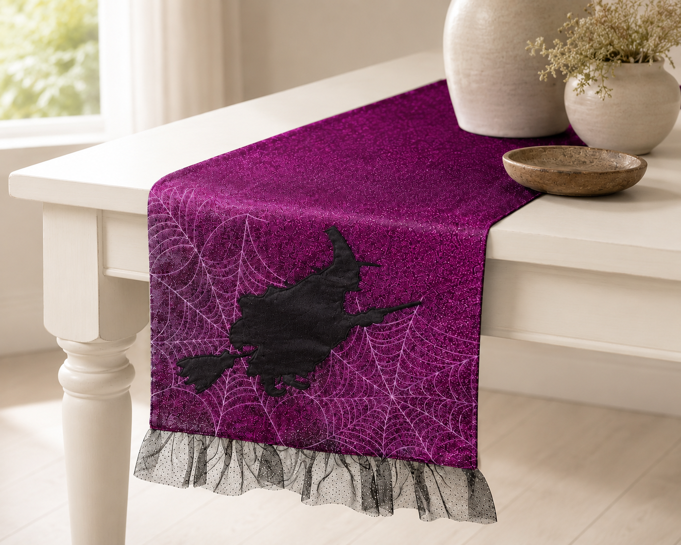 Witching Hour Glitter Table Runner
