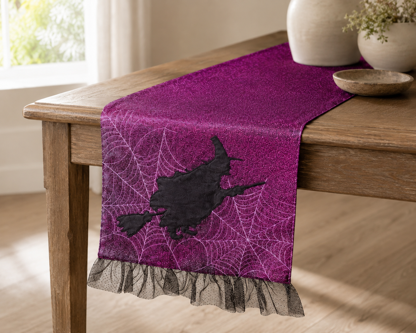 Witching Hour Glitter Table Runner