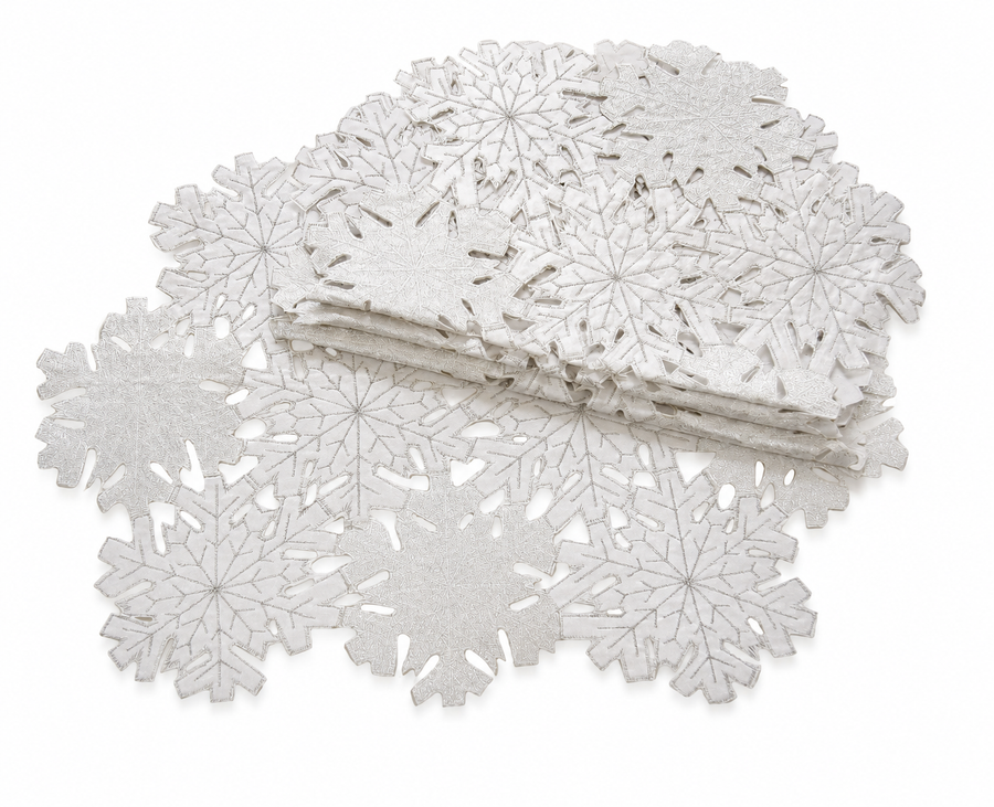 Shimmer Snowflake Placemats | Set of 4