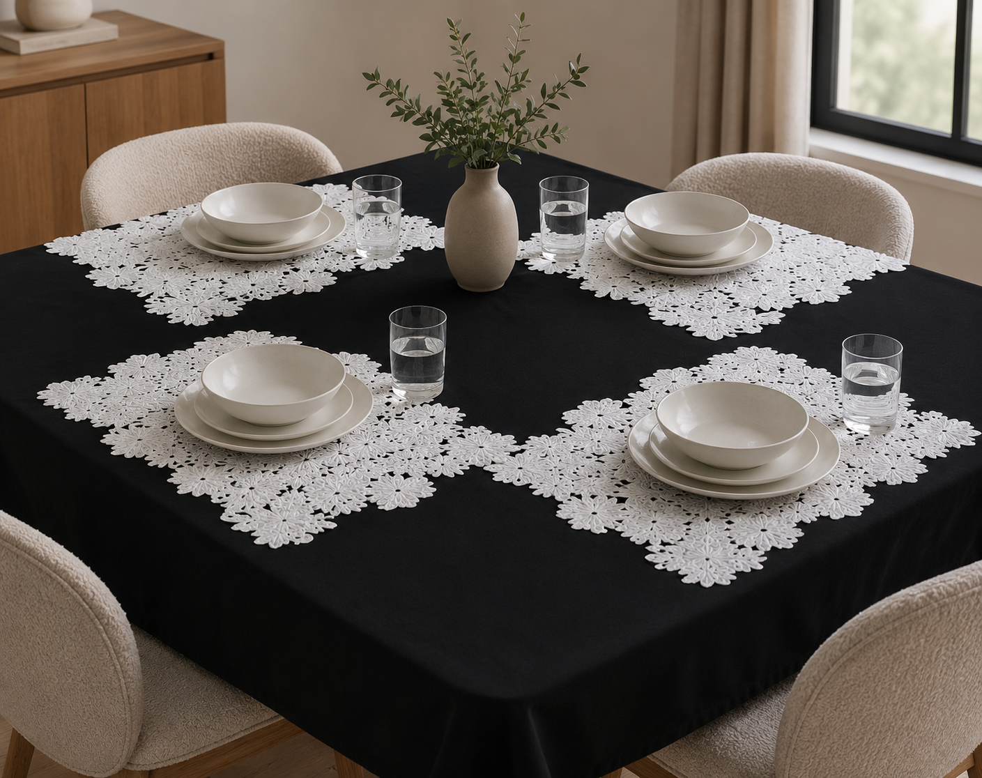 Shimmer Snowflake Placemats | Set of 4
