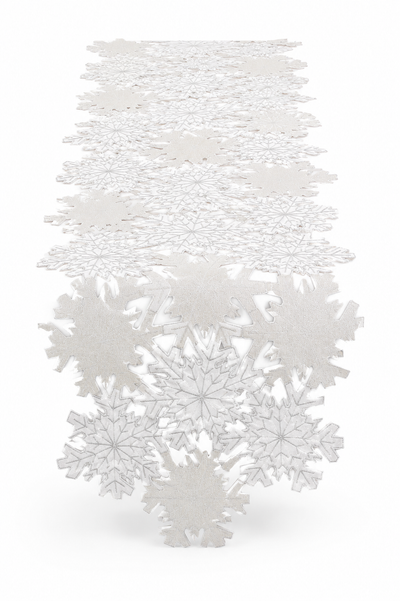XD10816 Shimmer Snowflake Table Runner 16x36