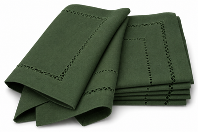 Xia Home Fashions Double Hemstitch Napkins 20x20 Inch Pine Set of 4