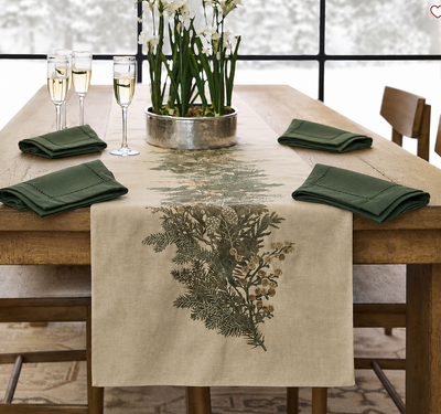 Xia Home Fashions Double Hemstitch Napkins 20x20 Inch Pine Set of 4