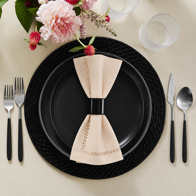 Xia Home Fashions Double Hemstitch Napkins 20x20 Inch Pine Set of 4